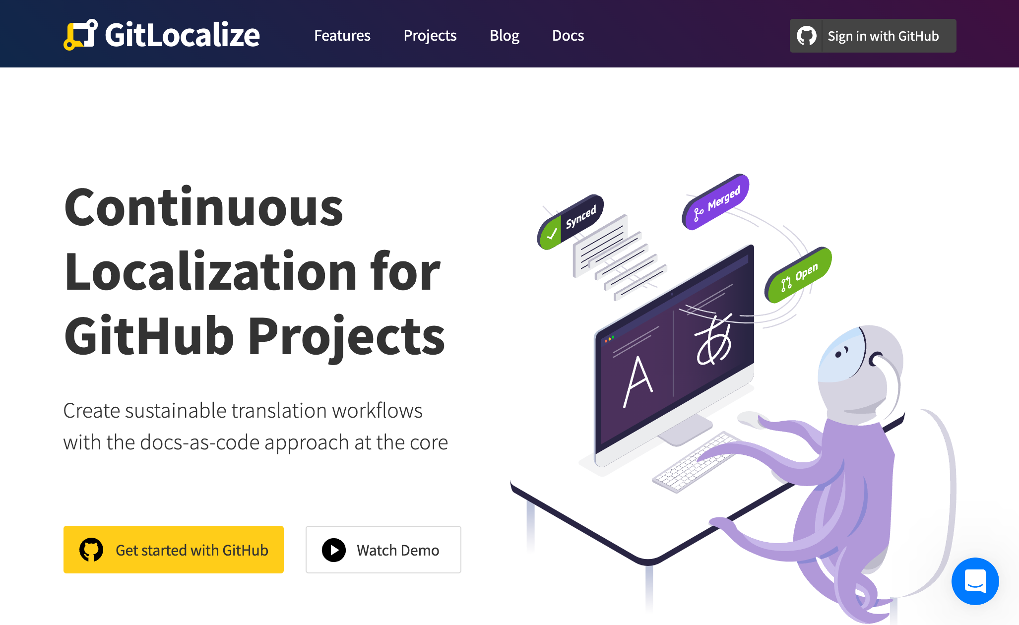 GitLocalize frontpage